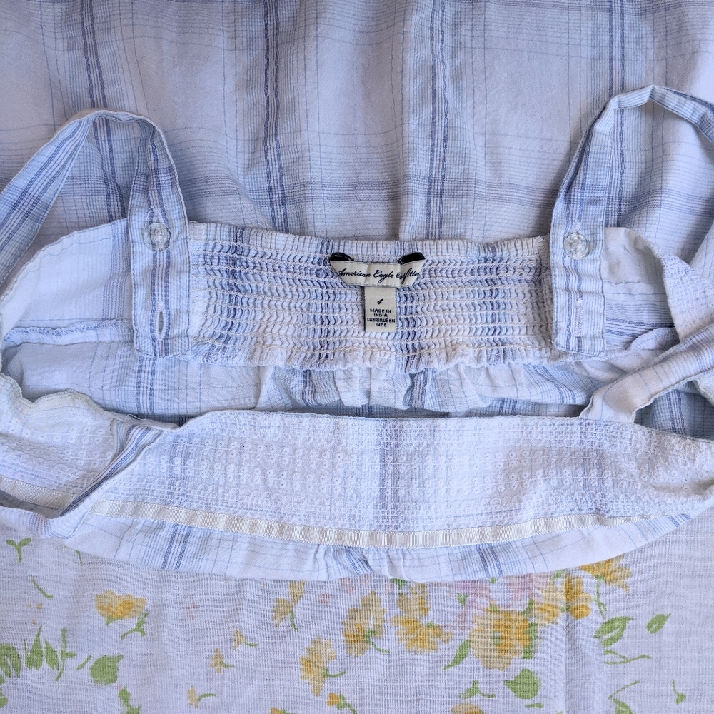 Baby Blue Cotton Prairie Top - Picture 4 of 4